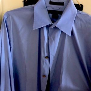 Express baby blue stretch medium polo shirt